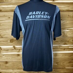 Harley-Davidson Men's Motorclothes T-Shirt Black/Gray Accents Motorcycle size XL